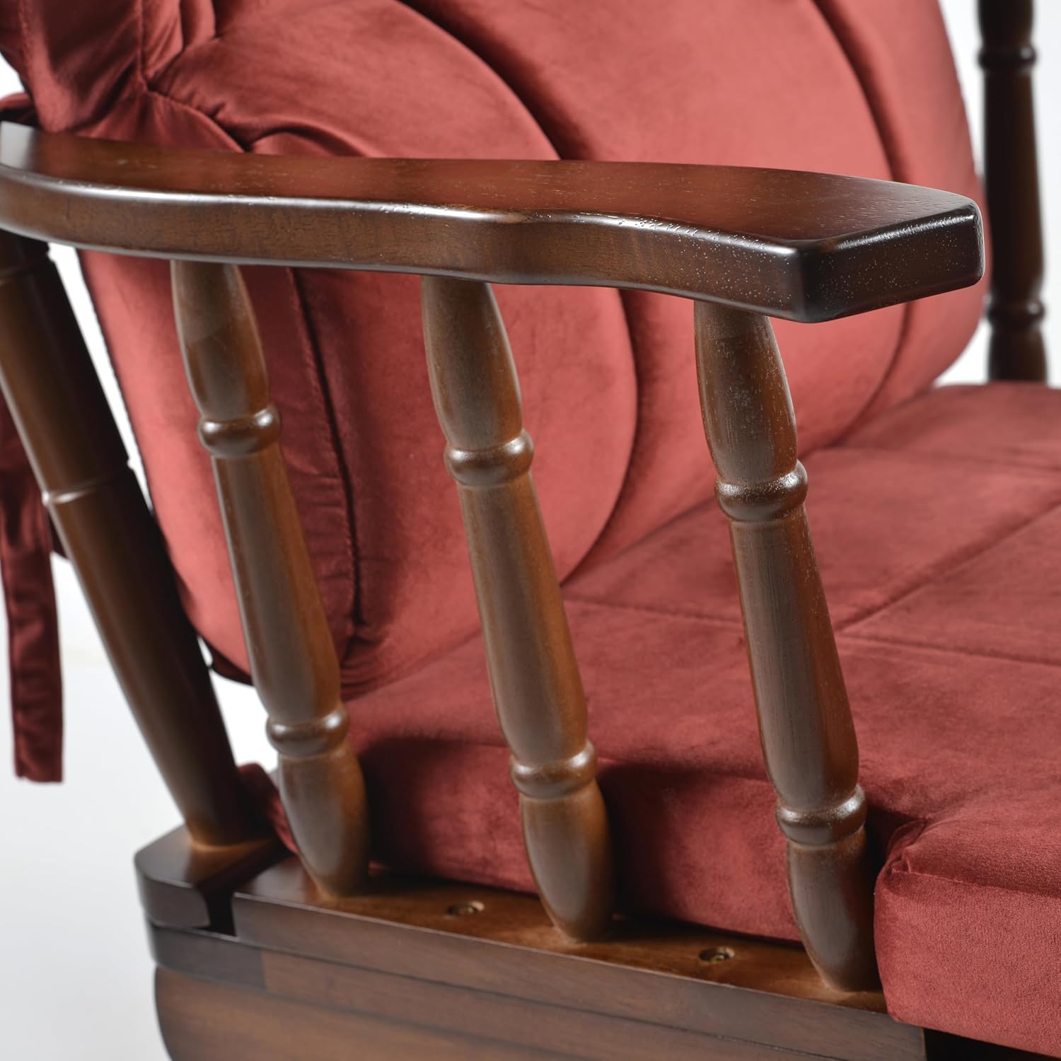 Comfort Deluxe Glider Chair and Ottoman Set (Burgundy), Large