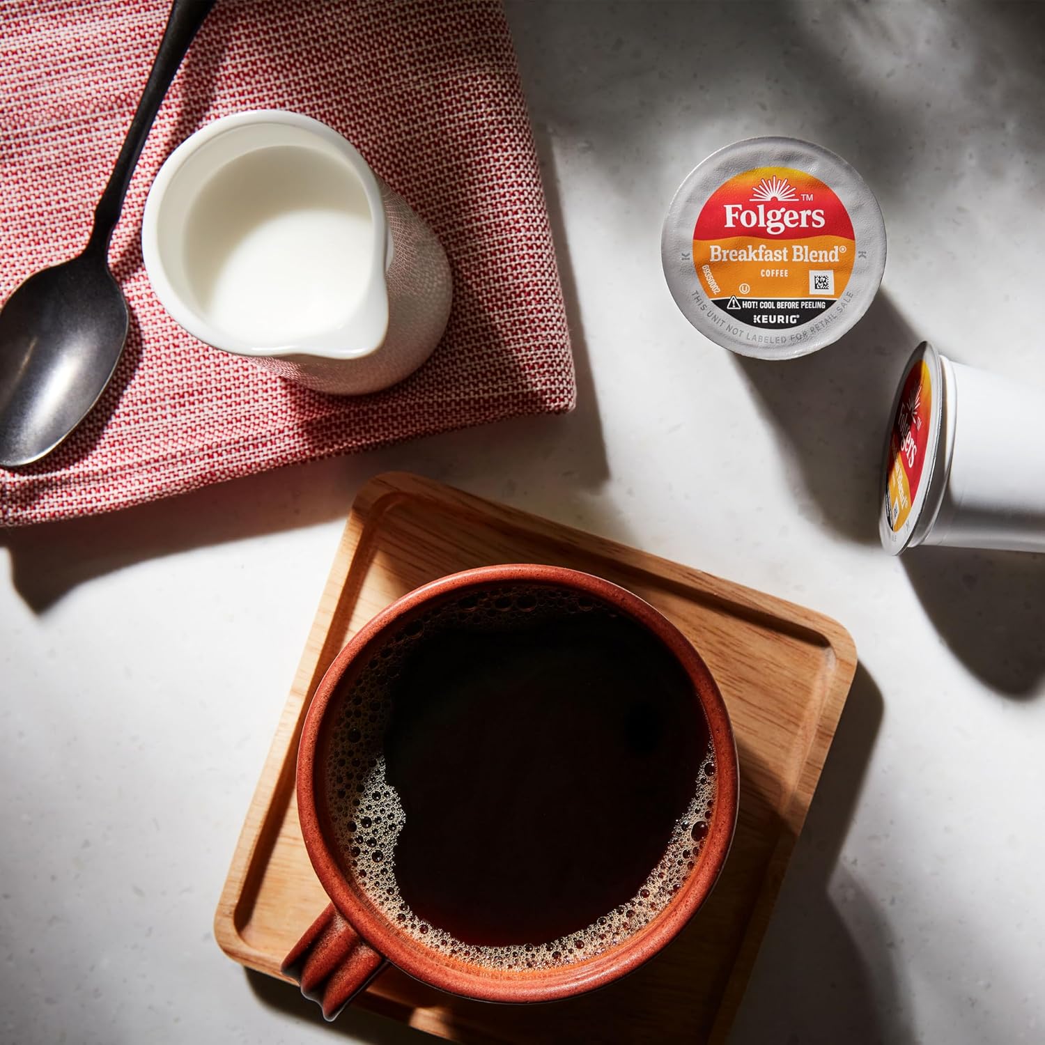 Folgers Breakfast Blend Mild Roast Coffee, 12 Keurig K-Cup Pods (Pack of 2)