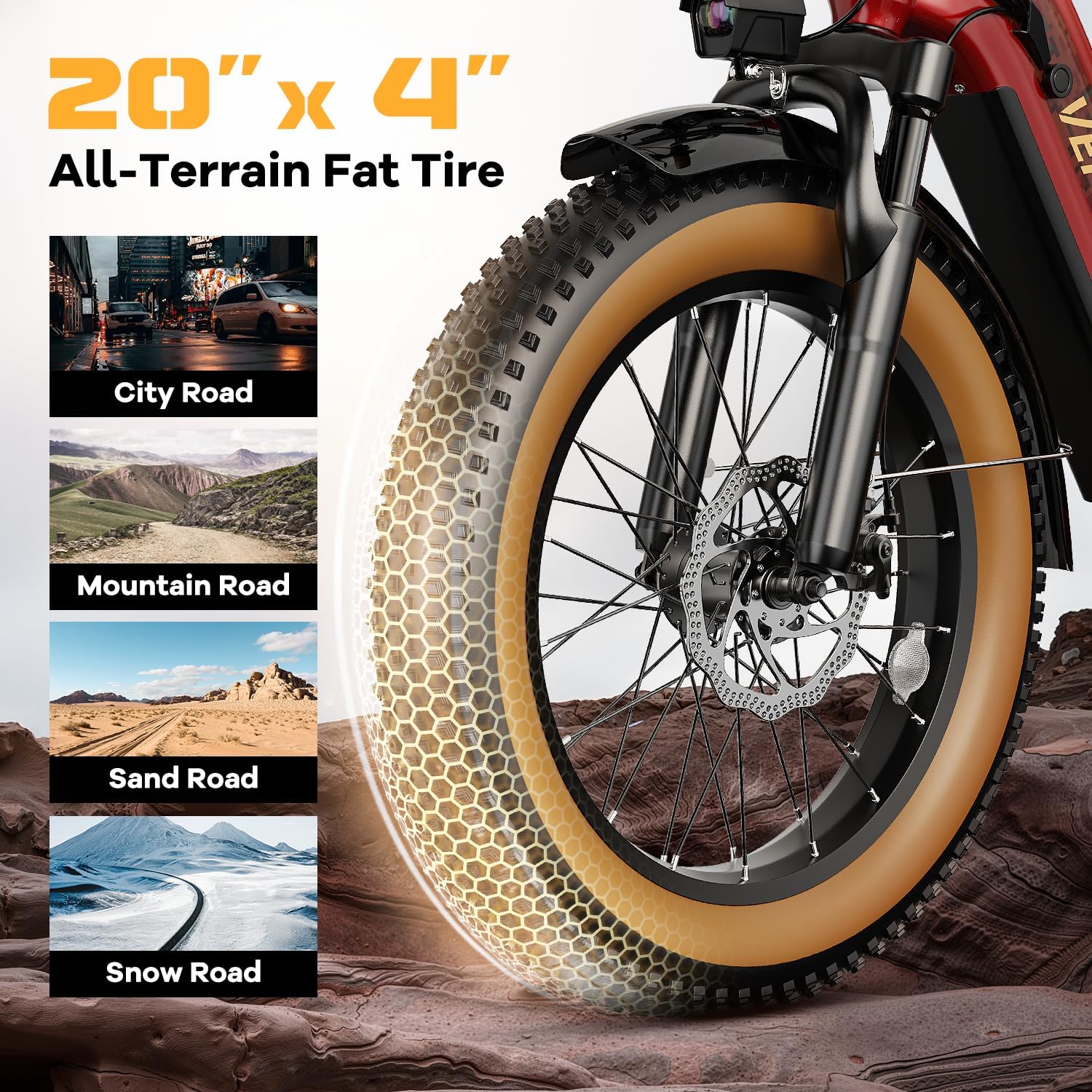 SASIKEIBIKE 1500W Electric Bike for Adults Full Suspension,48/52v 20AH Electric Dirt Bike with 20' x 4.0 Fat Tire,70 Miles Electric Bicycle, Ebike for Snow, Mountains, Road UL Certified