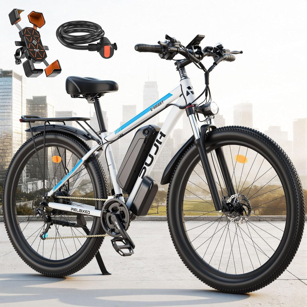 Electric Bike for Adults with Peak 2000W, Max 34 mph 30-80 Miles Commuting Electric Mountain Bike, 48V 17.5Ah Removable Battery 21-Speed Disc Brakes, 29' Tires and Front Suspension