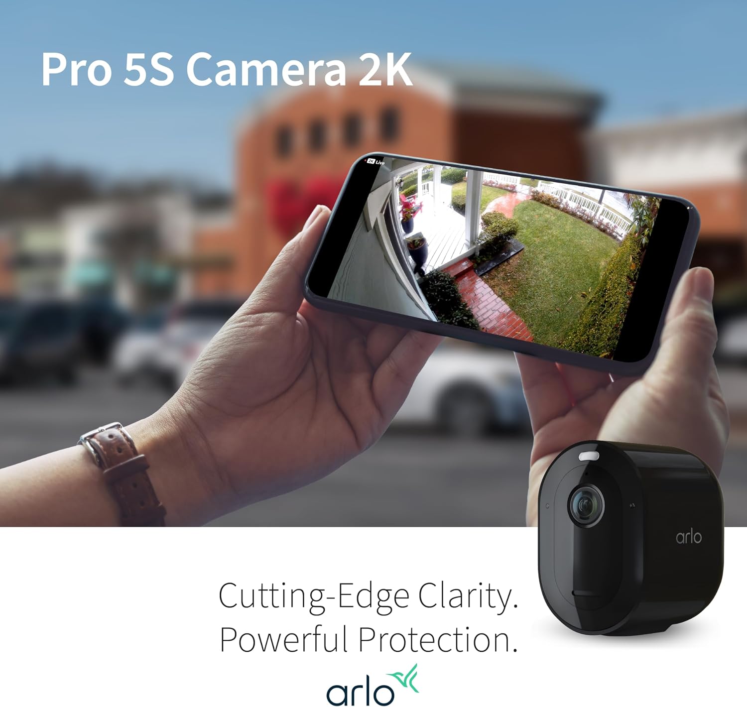Arlo Pro Security Camera 2K HDR (5th Gen, 2022 Release) - Wireless Outdoor Camera, Rechargeable Removeable Battery, Event Captions, Emergency Response, 1-Month Trial of Secure Plan, 1 Cam, Black