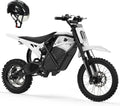 ESKUTE Electric Dirt Bike for Teens Adults, Mid-Drive Motor 3500W Peak, Electric Motorcycle 48V23Ah Battery, Hydraulic Brake，53Mile,38mph, Hydraulic Nitrogen Shock Absorbers, White with Helmet