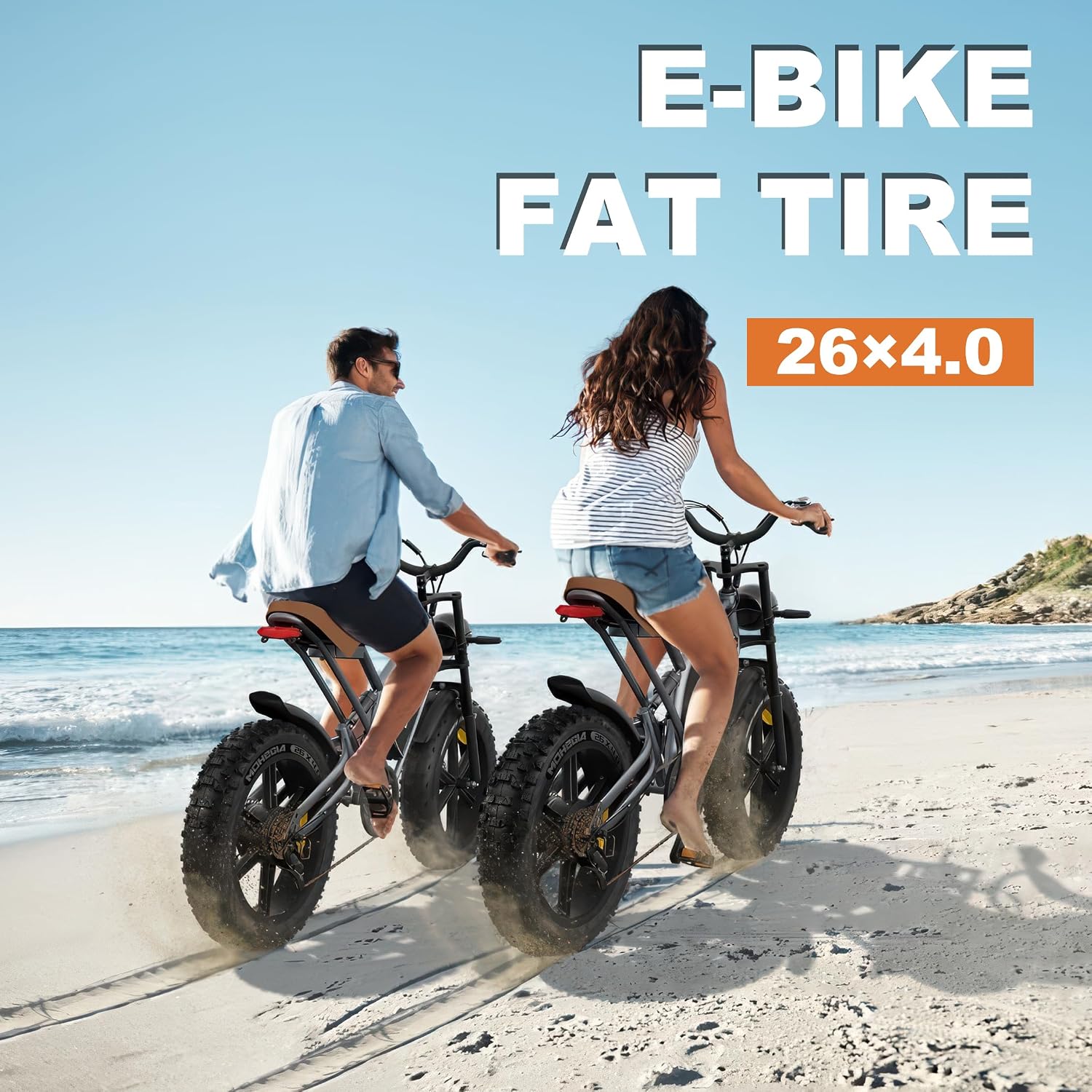 MOHEGIA Ebike Fat Tire: 20x4.0/26x4.0 Inch E-Bike Mountain Bicycle Tire Replacement,High-Performance and All-Terrain Folding Electric MTB Tire with Offroad or Trail Riding