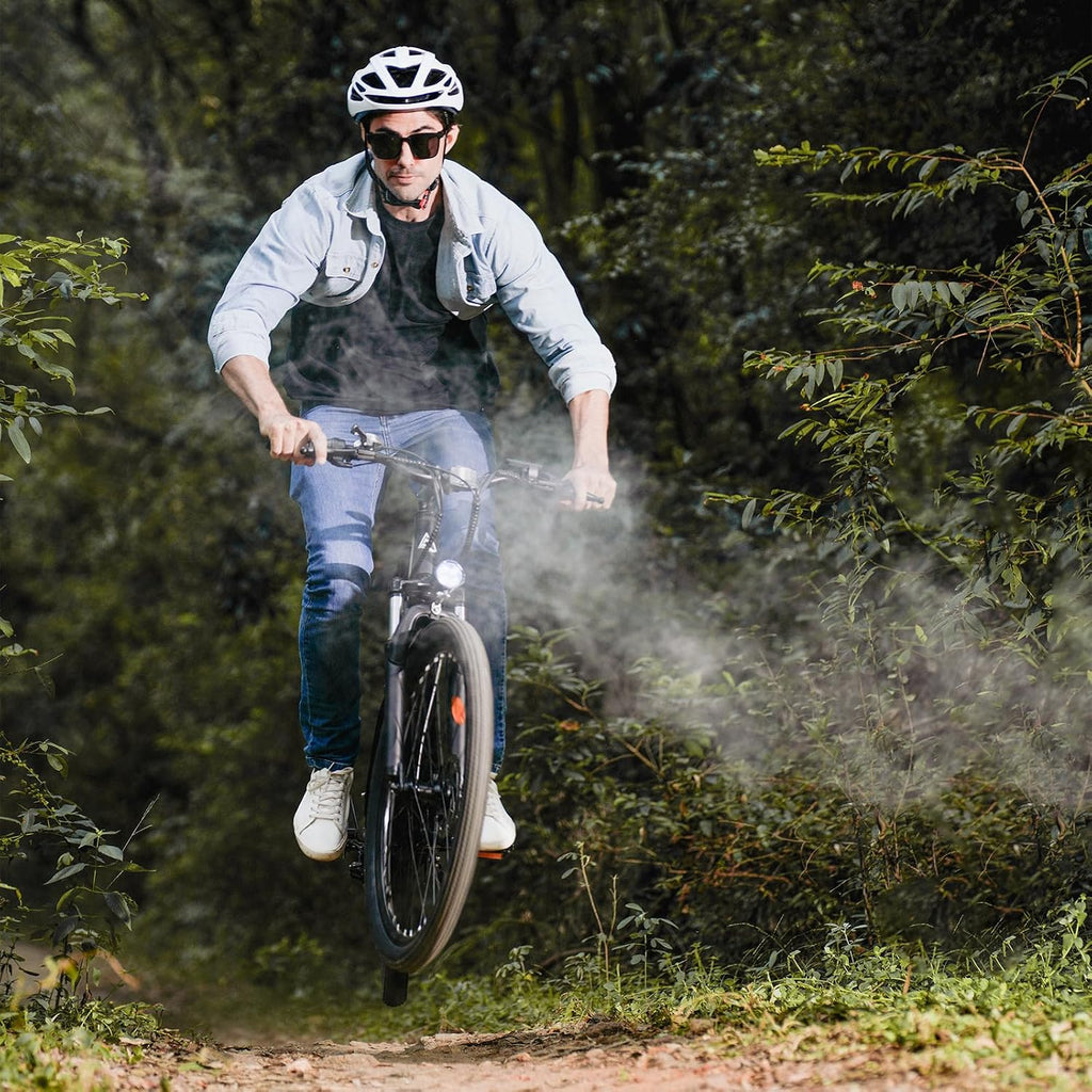 Electric Bike, 1500W/1000W/750W Peak Motor, 80/70/55 Miles Range & 20MPH Speed, 26'' Tires, APP Control E Bike, Shock Absorber, Adjustable Seat, Commuting Electric Bike for Adults