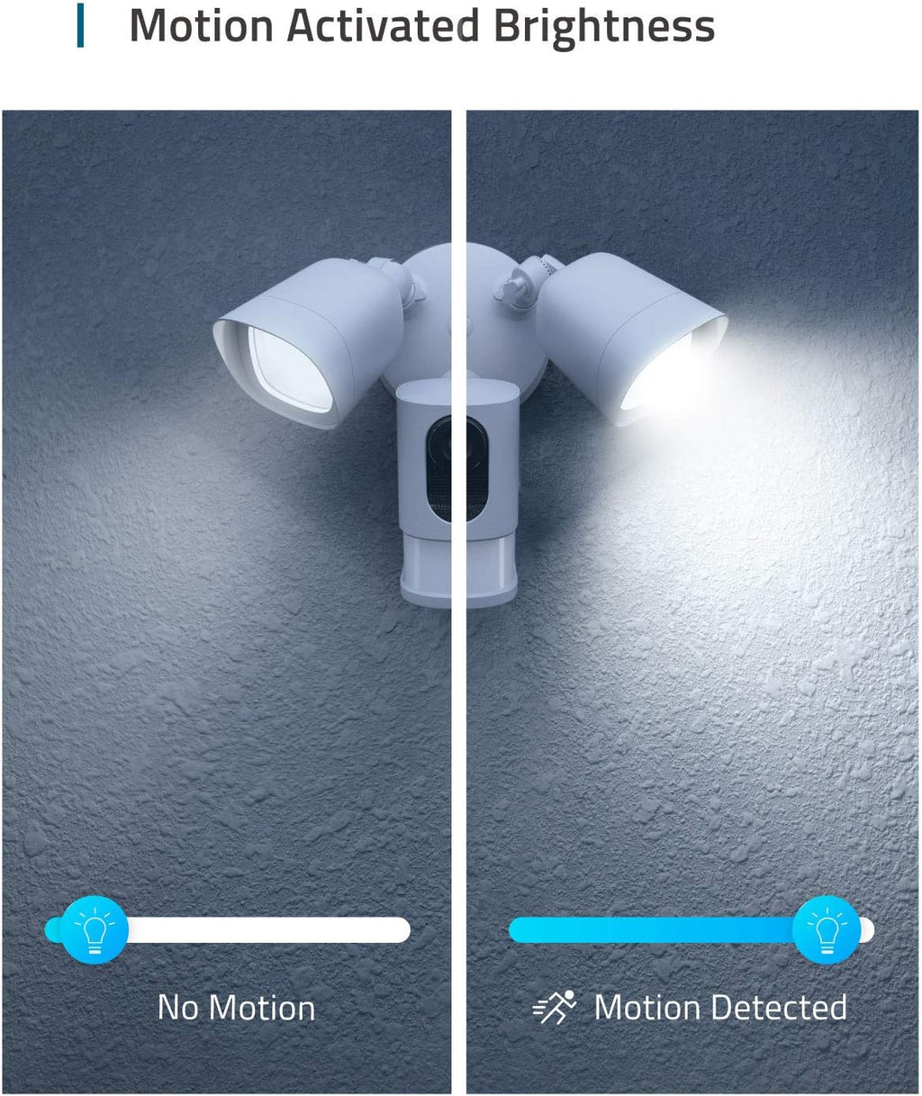 eufy Security Floodlight Camera, 1080p, No Monthly Fees, 2500 Lumens, Weatherproof, Built-in AI, 2021, Non-Stop Power (Existing Outdoor Wiring and Weatherproof Junction Box Required)
