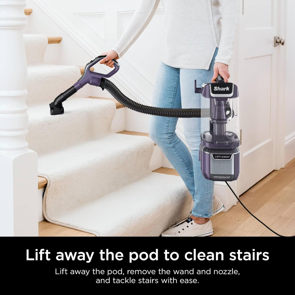 Shark LA701 Rotator Pet Lift-Away ADV Upright Vacuum with DuoClean PowerFins HairPro & Odor Neutralizer Technology, Purple (Renewed)