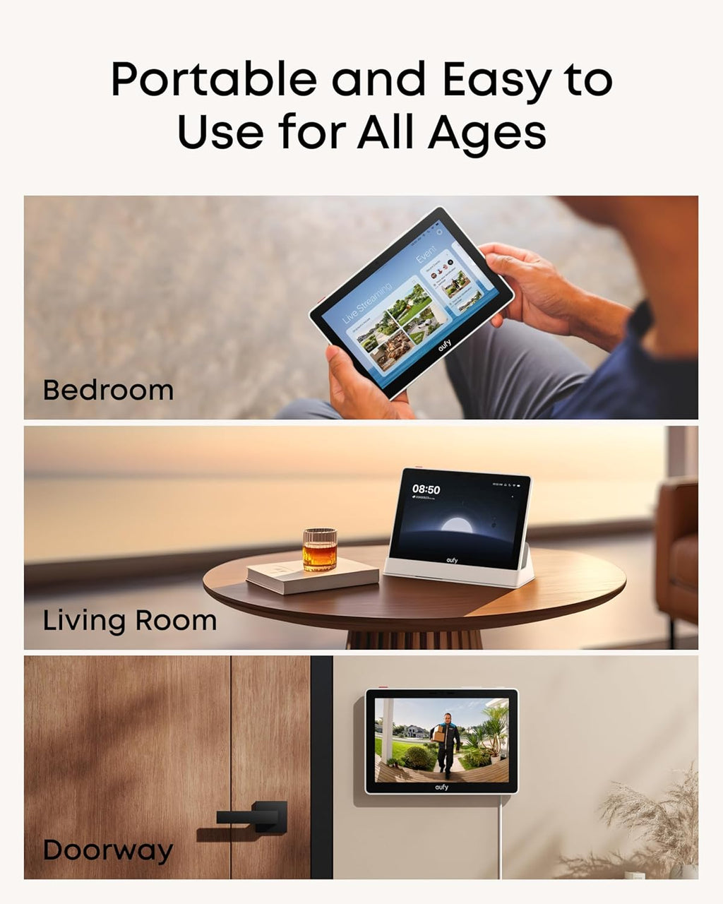 eufy Security Indoor Cam S350 with Smart Display E10, Dual Cameras, 4K UHD Security Camera with 8× Zoom, 360° Camera, Baby Monitor, Pet camera, Human/Pet Detection, AI Tracking, 2.4G/5G Wi-Fi, Plug in