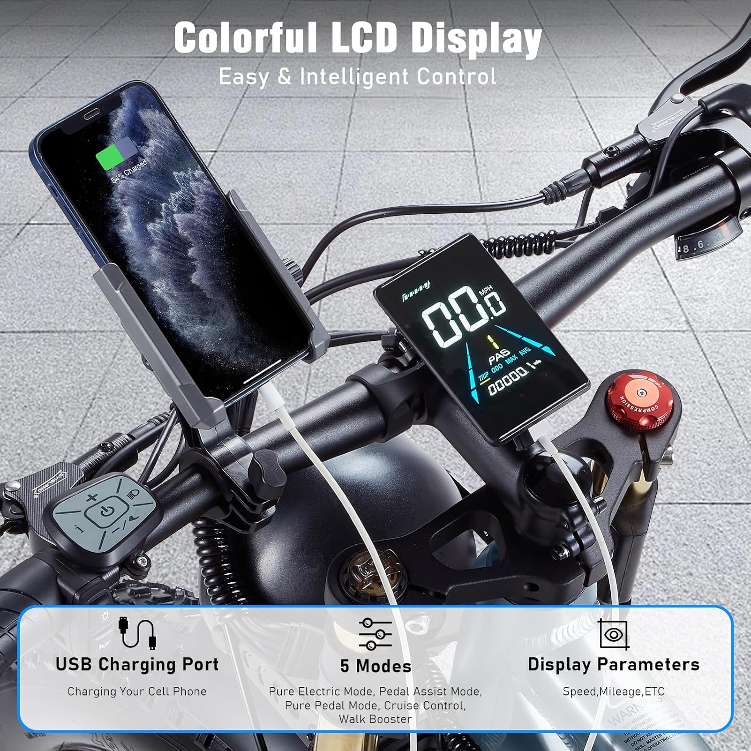 2026 Dual Motor Electric Bike for Adults AWD 5000W/3000W Peak 40 MPH/30 MPH E Dirt Bike, 52V/48V Removable Battery 65/80/150 Miles Max Long Range with Full Suspension 26' Fat Tires Mountain Bike