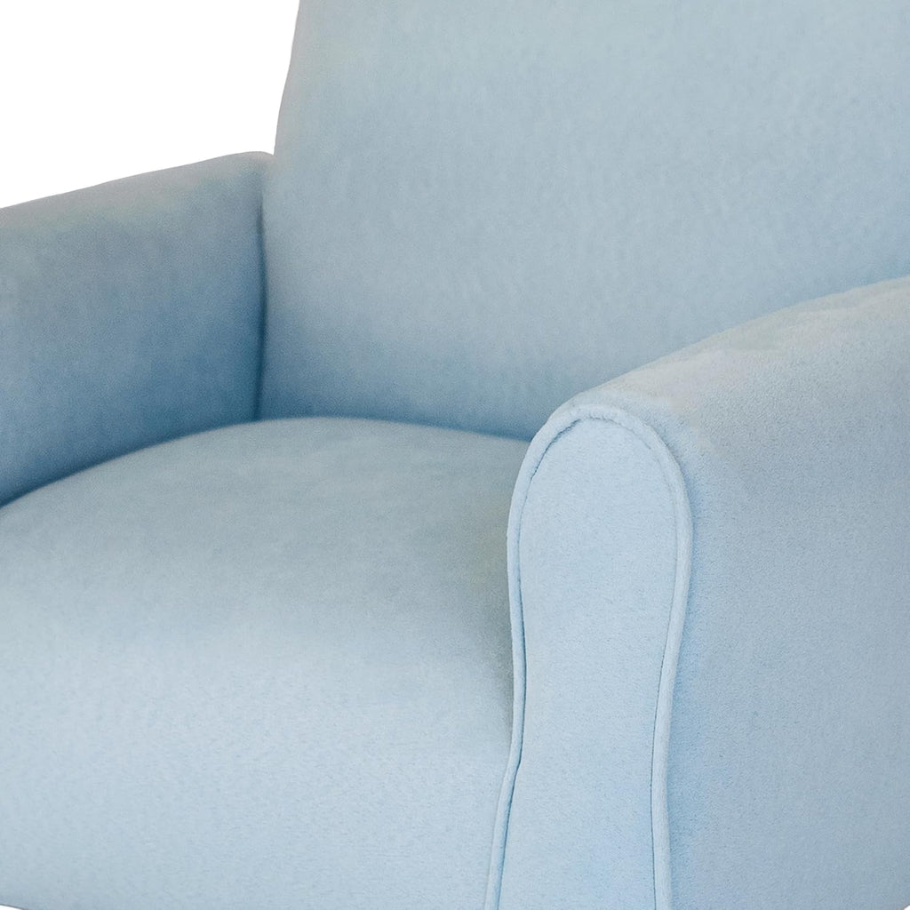 Kid Rocking Chair for Toddlers, Child Chair for Little Kids, Upholstered Toddler Armchair for Children, Comfy and Cute Little Kid Chairs (Rockers, Light Blue)