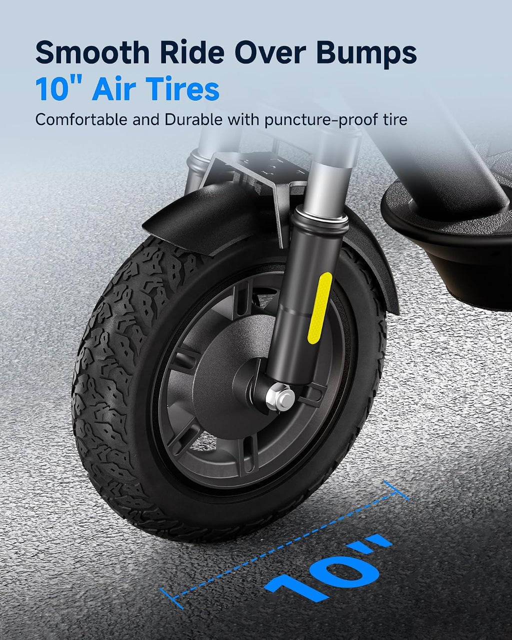 ECOROAD EC10 Electric Scooter for Adults, 750W Motor & 25 MPH & 32 Miles Long Range, 10' Tires with Dual Suspension, Foldable Commuting E Scooter with App Control