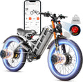 2026 eAhora Romeo Dual-Motor Ebike - 50Mph 5600W 60-80AH 250Miles Long Range Electric Bike for Adults, Full Suspension Hydraulic Brakes Electric Bicycle, 26' Mountain Bike for Off-Road Commuting