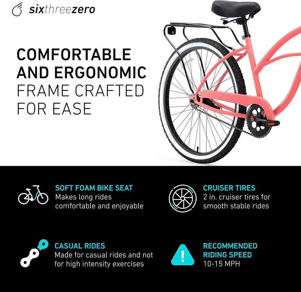 sixthreezero Around The Block Women's Beach Cruiser Bike