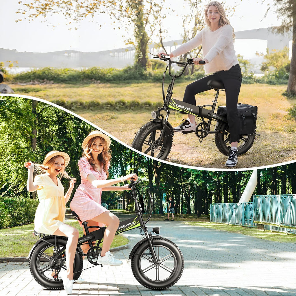 Folding Electric Bike, Removable Large Capacity Battery Ebike,Fat Tire Adult E-Bik,Long Range, Long-lasting Ebike