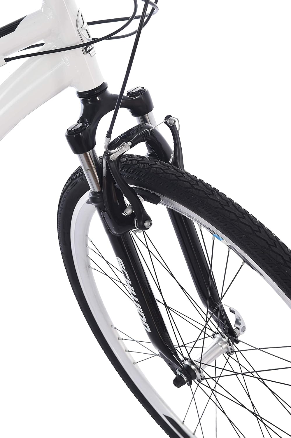 Schwinn Network 3.5 Hybrid Bike, Mens and Womens Bike, 21-Speed Hybrid Bicycle, Aluminum Frame, Suspension Seat, Alloy Linear Pull Brakes, Adult Bicycle