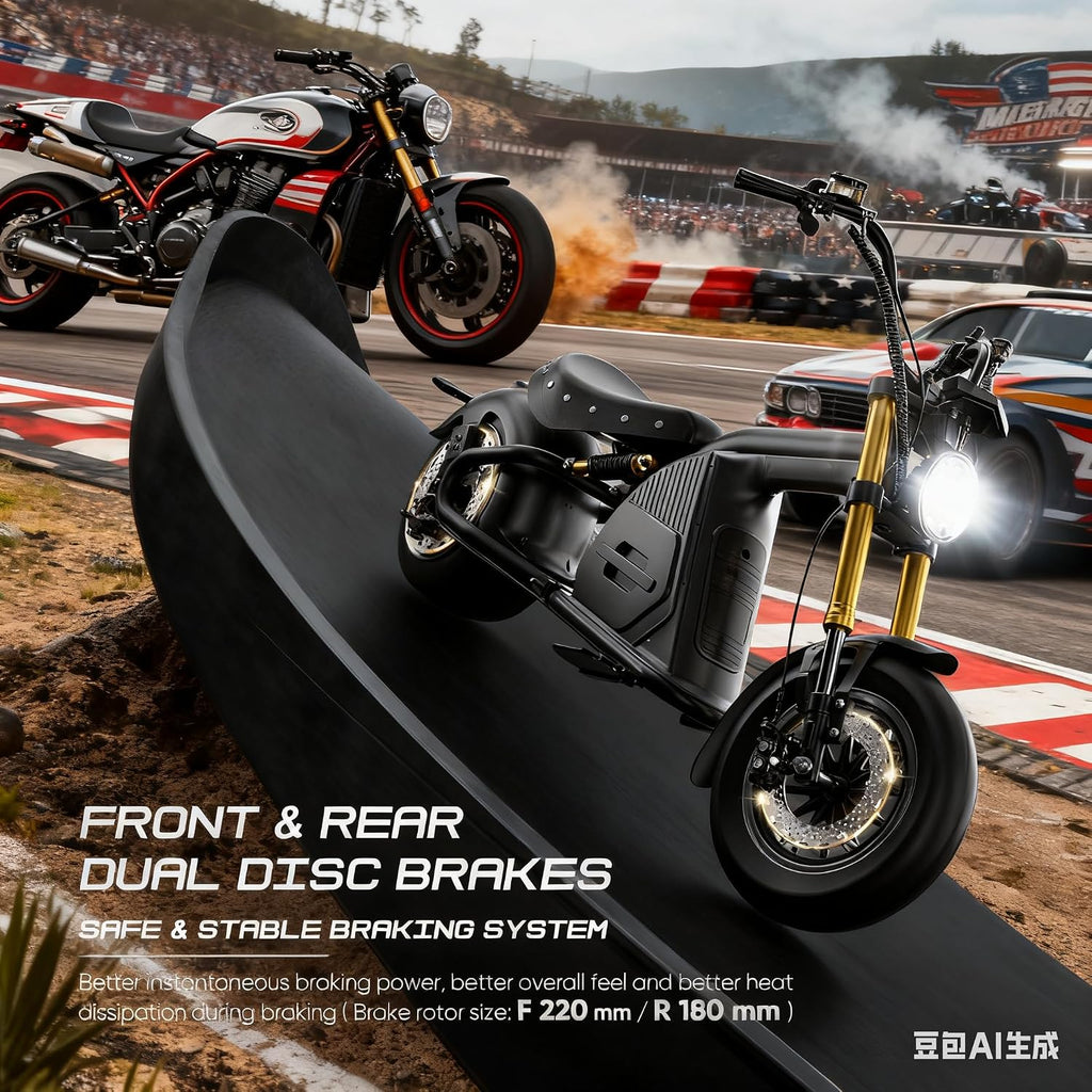 eAhora 4000W M8S Electric Motorcycle for Adults,72V 35Ah Lithium Battery 87 Miles Long Range, Full Suspension Dual Hydraulic Brakes,IP6 Color LCD Display Street Legal High Speed Bike