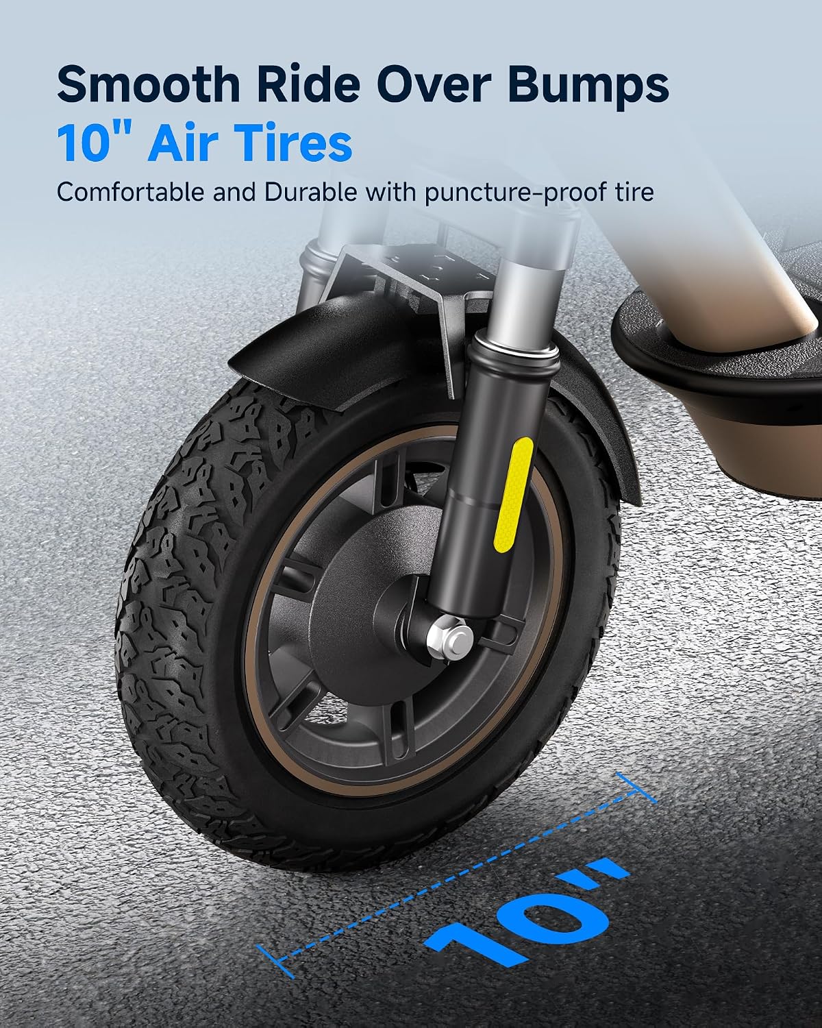 ECOROAD EC10 Electric Scooter for Adults, 750W Motor & 25 MPH & 32 Miles Long Range, 10' Tires with Dual Suspension, Foldable Commuting E Scooter with App Control