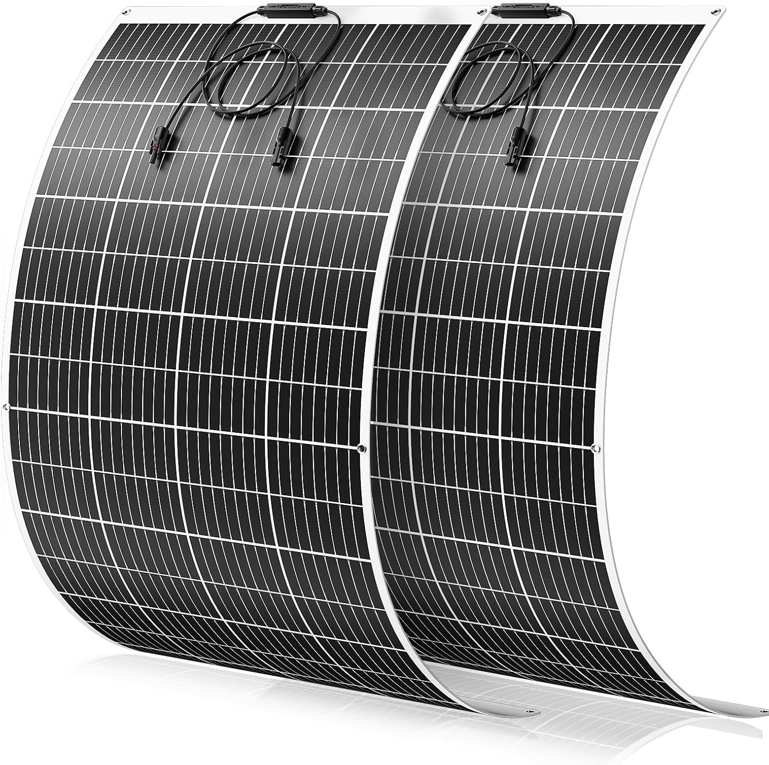 300W Flexible Solar Panel 23.5% High Efficiency 300 Watt Solar Panels Monocrystalline IP68 Waterproof Lightweight Bendable for RV, Camping, Boat, Roof Off-Grid (300w*2)