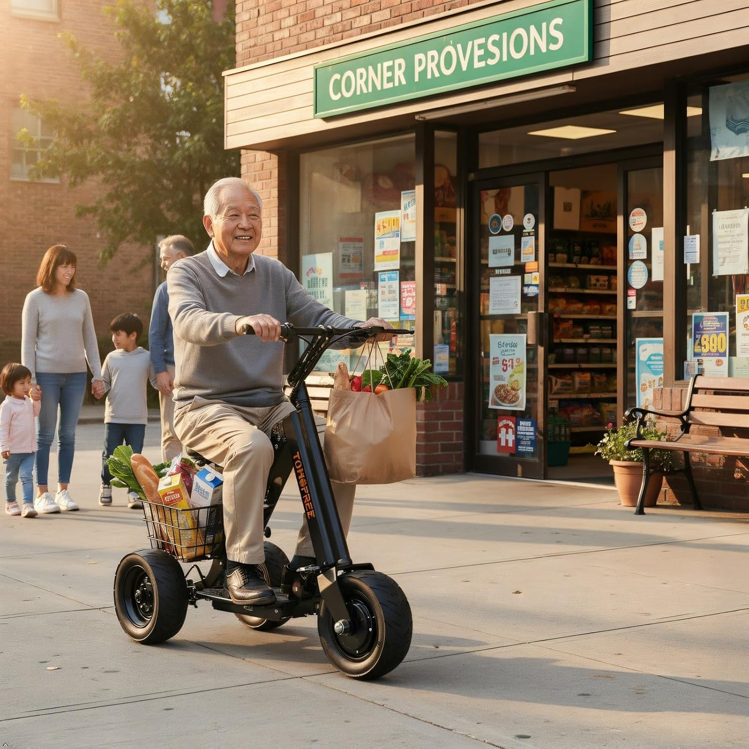 Mobility Scooters for Adults 3 Wheel Electric Scooter Folding Mobility Scooter with Seat 13MPH/15 Mile Range 400W Motor 10' Tires Reverse Function Lightweight & Compact for Seniors and Urban Travel