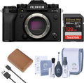 X-T5 Mirrorless Camera, Silver Bundle with 128GB SD Card, Extra Battery, Complete Cleaning Kit, Fujifilm 1-Year Limited Warranty, Black