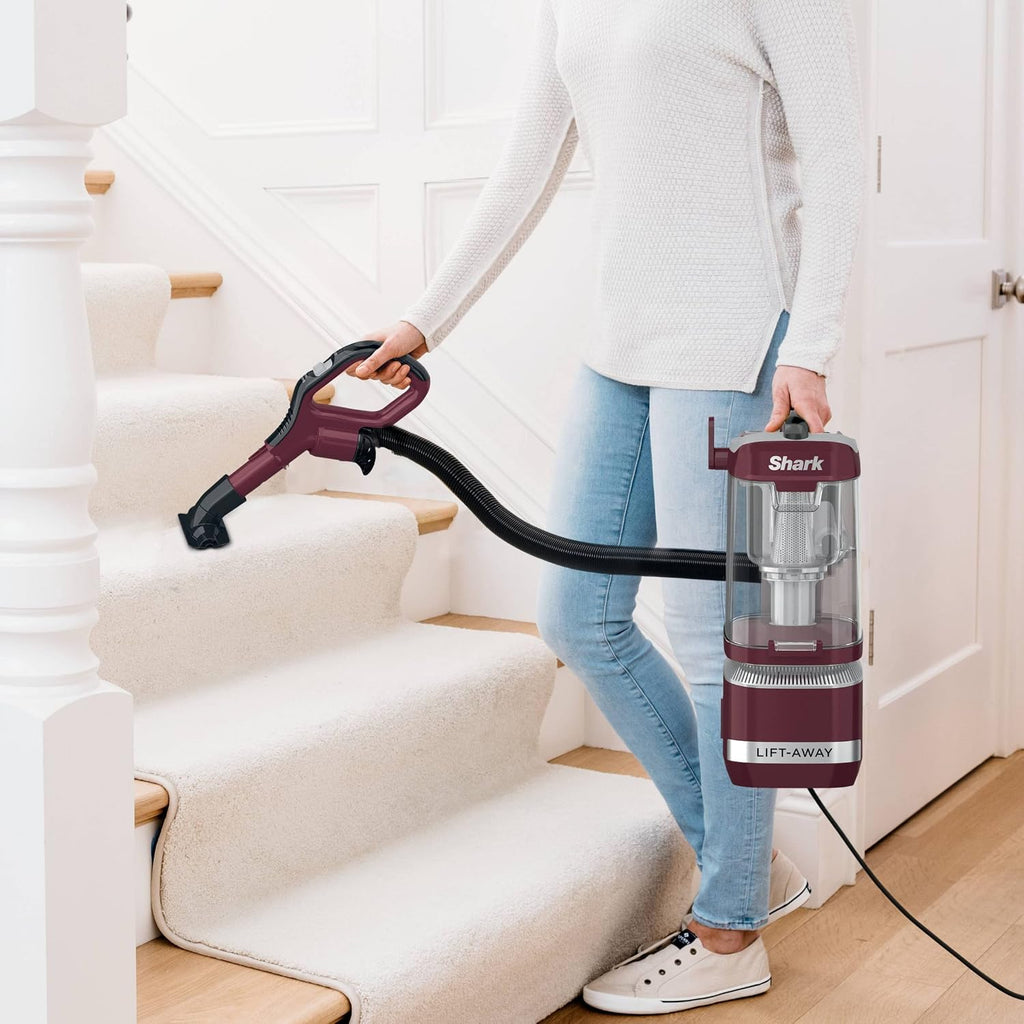Shark LA401 Navigator Lift Away ADV Upright Vacuum with PowerFins Brush Roll, LED Headlights and Advanced Swivel Steering, Red (Renewed)