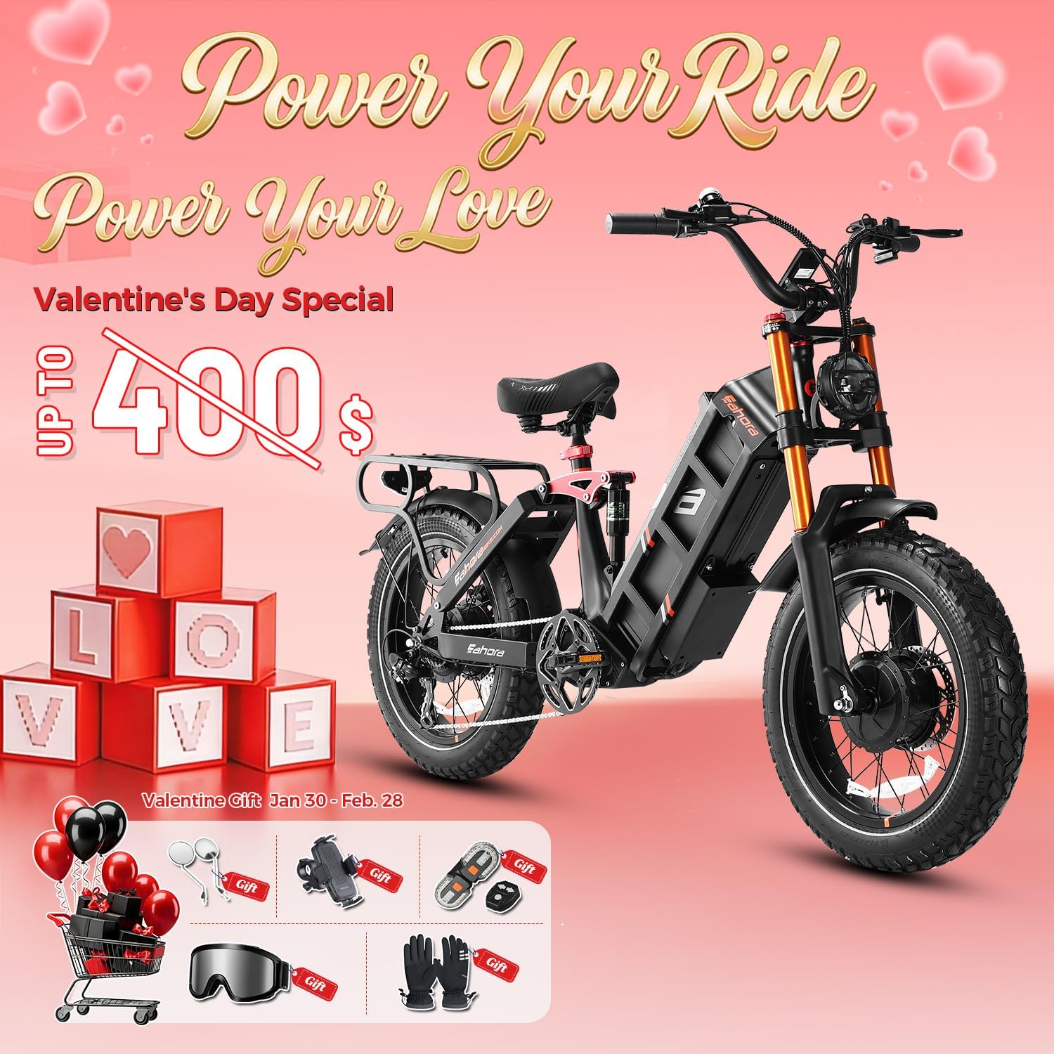 eAhora Juliet Pro 2/Juliet Electric Bike for Adults 5400W/1200W Dual Motor Electric Bicycle 43MPH 60V 70Ah 220+Miles Long Range 20' Fat Tire Full Suspension Mountain E-Bike with APP Control