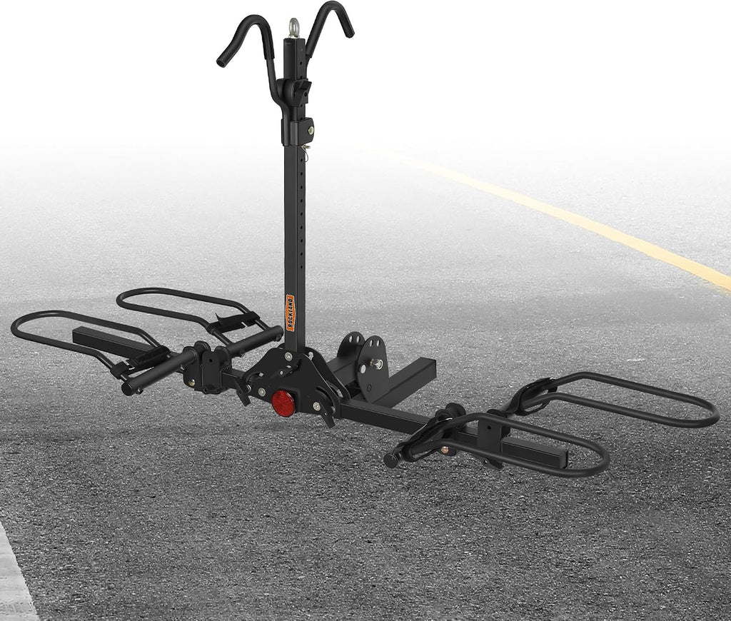 Bike Rack for Car Hitch Mount - Young Electric Bike Rack 200lb Capacity, Folding 2 Ebike Rack Platform Bicycle Carrier for SUV, Minivan, RV, Fits 5 Inch Fat Tires