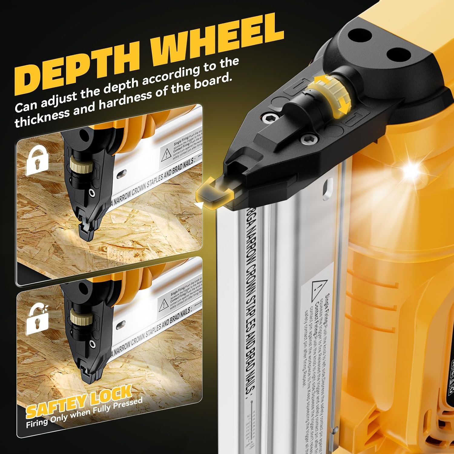 Ecarke Cordless 2 Inch Brad Nailer Compatible with DeWalt 20V Battery(No Battery),2 In 1 Electric Nail Gun,18GA Staple Gun with 1000 Nails, Battery Powered Nail Gun for Trim Wood Crafting Home DIY