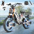 eAhora Juliet Pro 2/Juliet Electric Bike for Adults 5400W/1200W Dual Motor Electric Bicycle 43MPH 60V 70Ah 220+Miles Long Range 20' Fat Tire Full Suspension Mountain E-Bike with APP Control