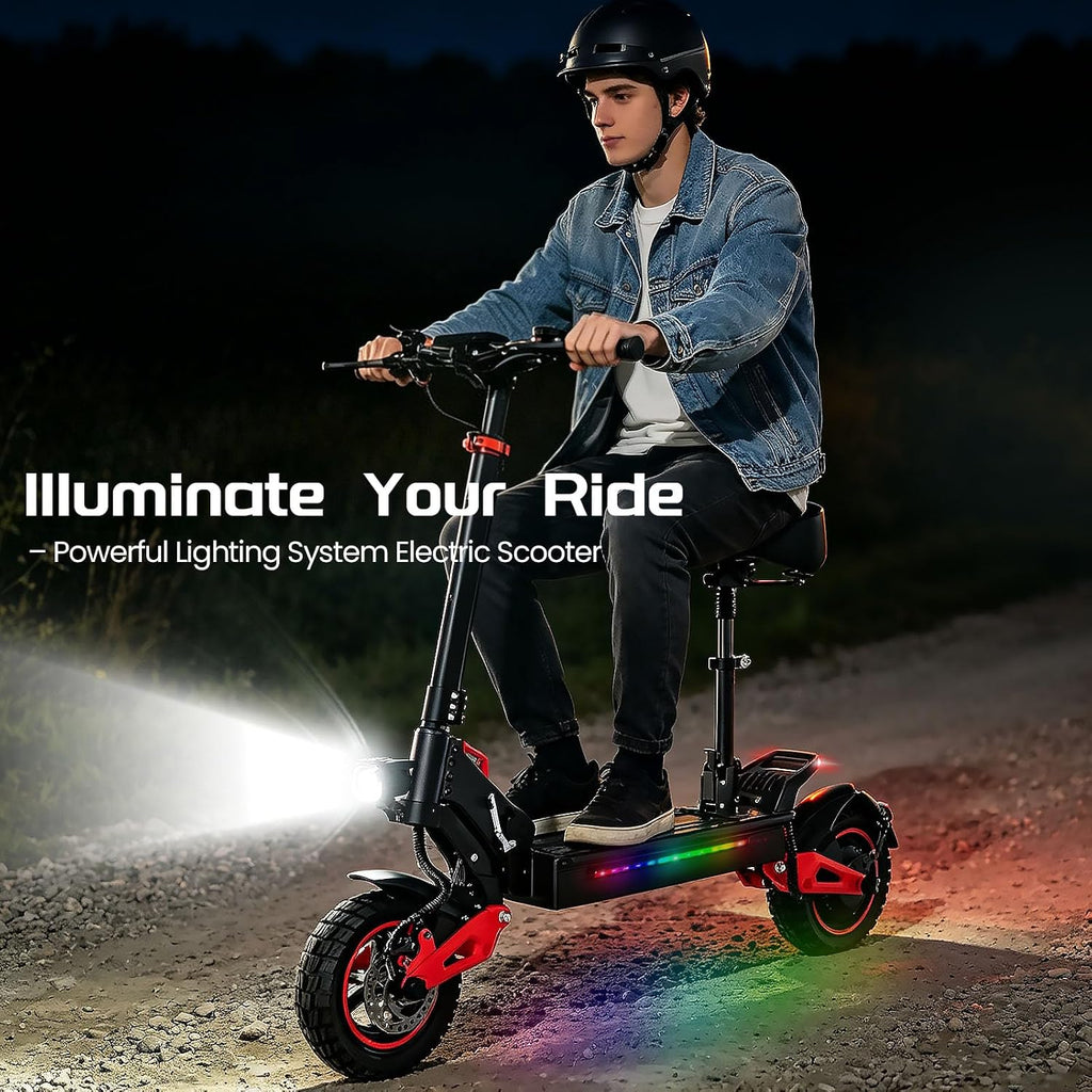 Electric Scooter for Adults Teens - 1600W EScooter Up to 31MPH & 32-34Miles Long-Range Foldable Scooter for Commuting with Double Braking,10.5' Offroad Tires Adult electricscooter