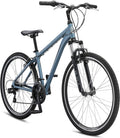 Schwinn Network 3.5 Hybrid Bike, Mens and Womens Bike, 21-Speed Hybrid Bicycle, Aluminum Frame, Suspension Seat, Alloy Linear Pull Brakes, Adult Bicycle