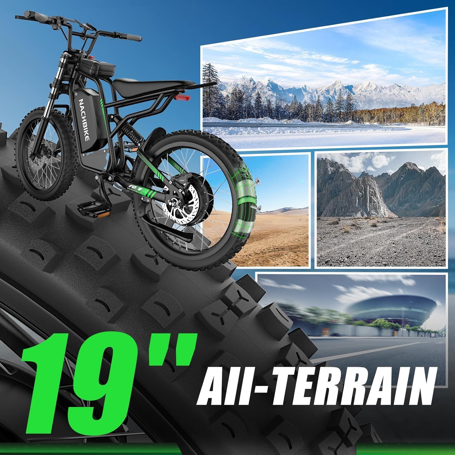Electric Dirt Bike for Adults, 6000W Peak 40MPH Electric Bike with 60V 1200Wh Battery E Dirt Bike with Pedals 50Miles Max Range, 19'' Motorcycle Tires, Hydraulic Brakes&Full Suspension