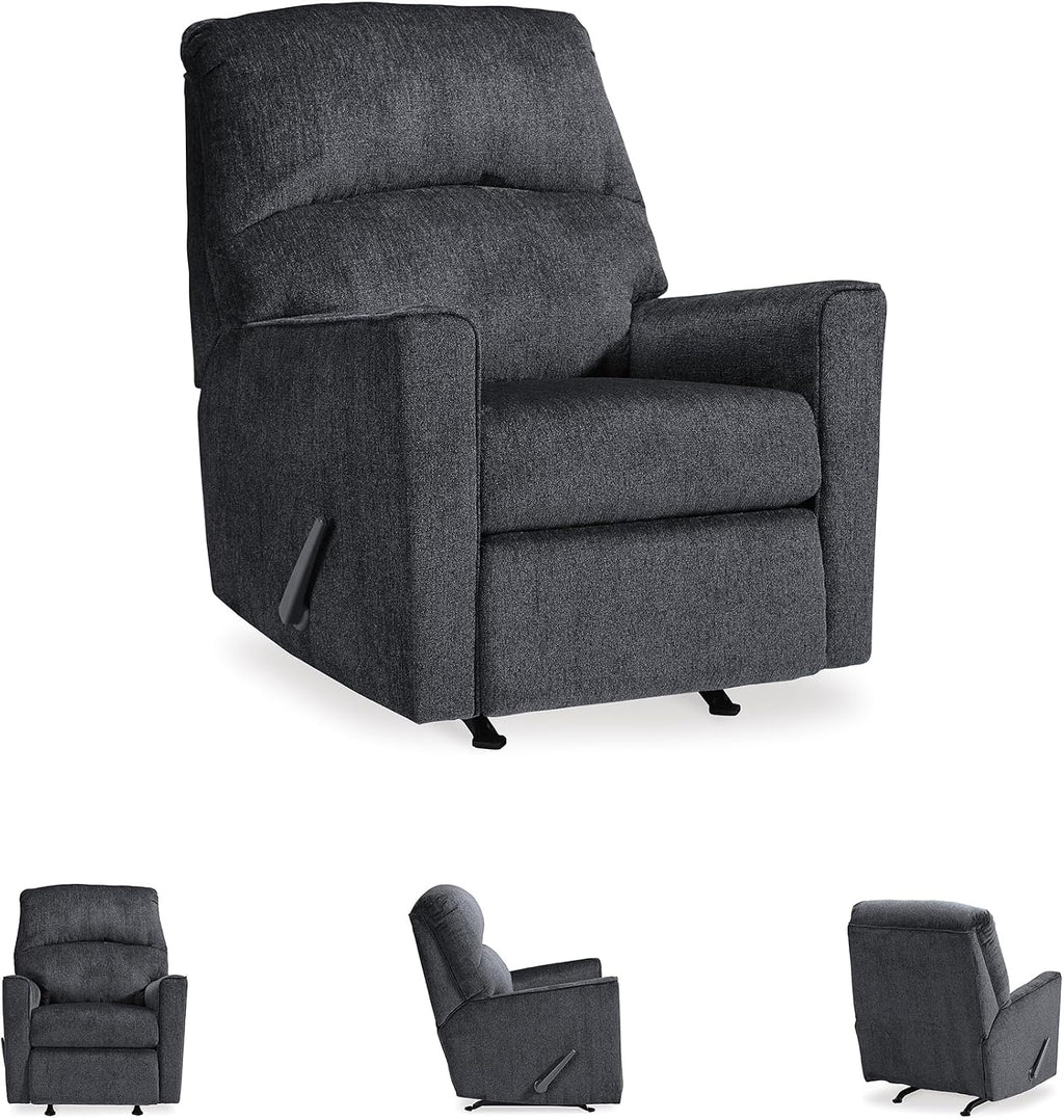 Signature Design by Ashley Altari Rocker Recliner Chair, Plush Chenille Upholstered Reclining Chair, Gentle Rocking Motion, Cozy Seating for Everyday Relaxation, 34' W x 39' D x 40' H