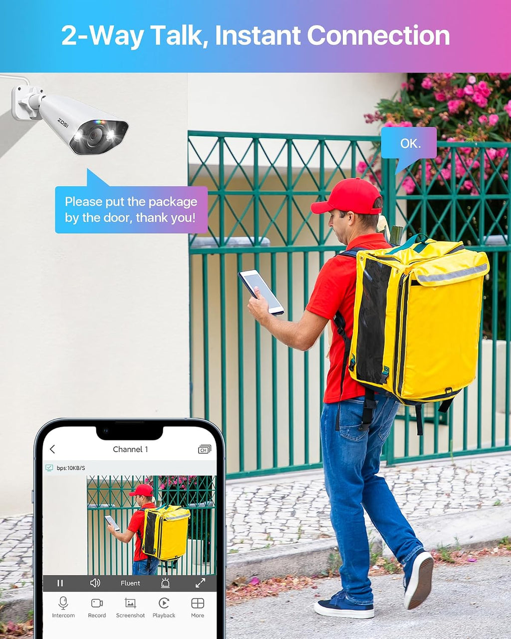 ZOSI 32CH 4K PoE Security Camera System, 16x 8MP Outdoor Wired Cameras, AI Human/Vehicle Detection, 2 Way Audio, Color Night Vision, 16 Port 32 Channel NVR with 4TB HDD for Business 24/7 Recording