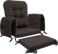 SINOSSO Glider Rocker Cushion Set (5 Pcs), Soft Blended Fabric High-Density Support Foam Seat Cushions with Ties, Fits Rocking Chair/Nursery Glider & Ottoman, Dark Brown