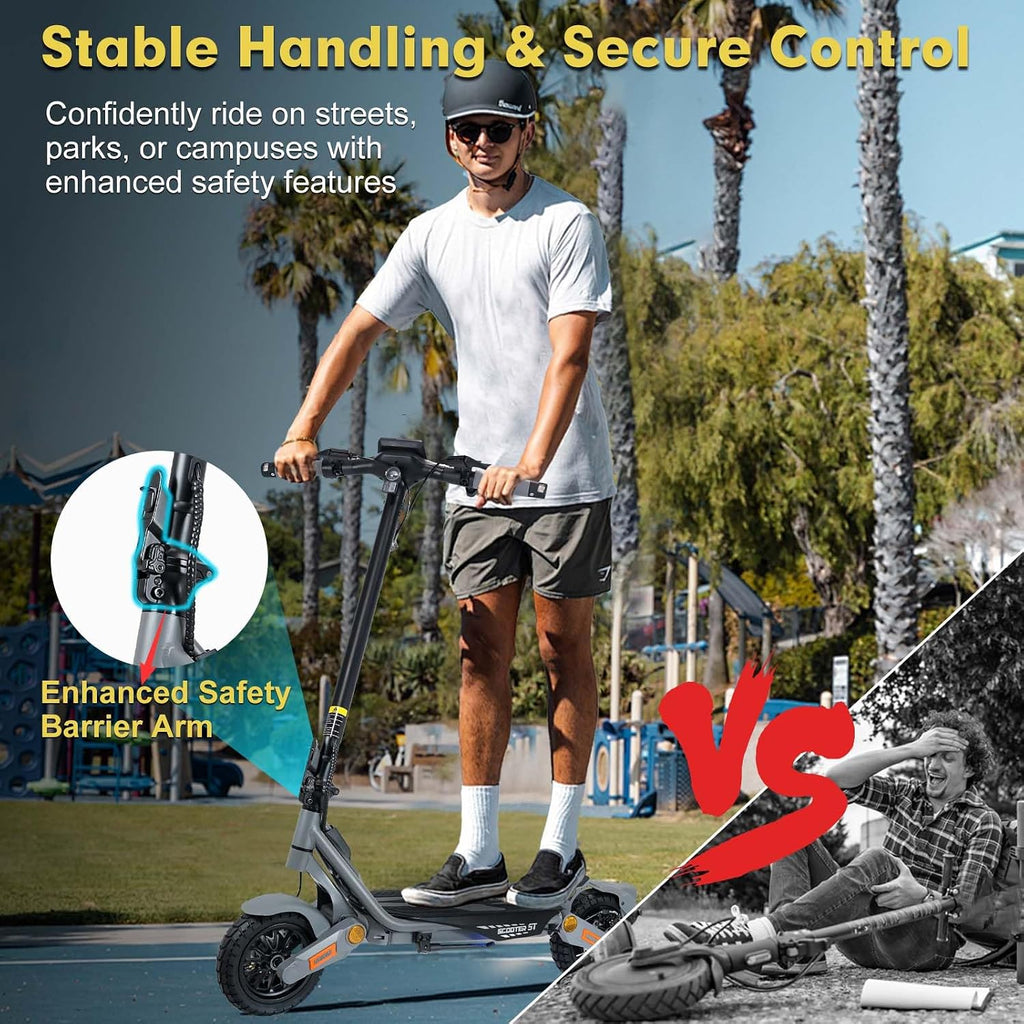 Electric Scooter for Adults, 5600W/1500W/1200W/800W Motor Fast Electric Scooter, 46/40/35 MPH Top Speed, 27Ah/20.8Ah/15.6Ah Battery, 10/11' Off Road Tire Foldable E-Scooter for Commuter Outdoor campus