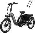 ACTBEST Triker Electric Bike, Peak 1200W Brushless Motor Folding Trike Ebike, 748.8Wh Removable Battery,Up to 70 Miles,Step-Thru 3 Wheel Electric Bicycle,20X3.0 Fat Tire Tricycle for Adults