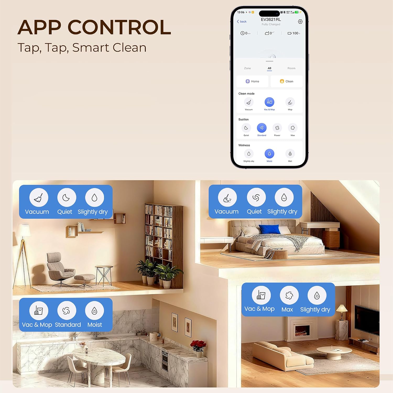 Robot Vacuum and Mop Combo with Smart Mechanical Arm, 10000Pa Suction, Smart Mapping, Obstacle Avoidance, Self-Charging, WiFi App & Alexa, 150 Mins Runtime, For Pet Hair, Floors, Carpets, Home Office
