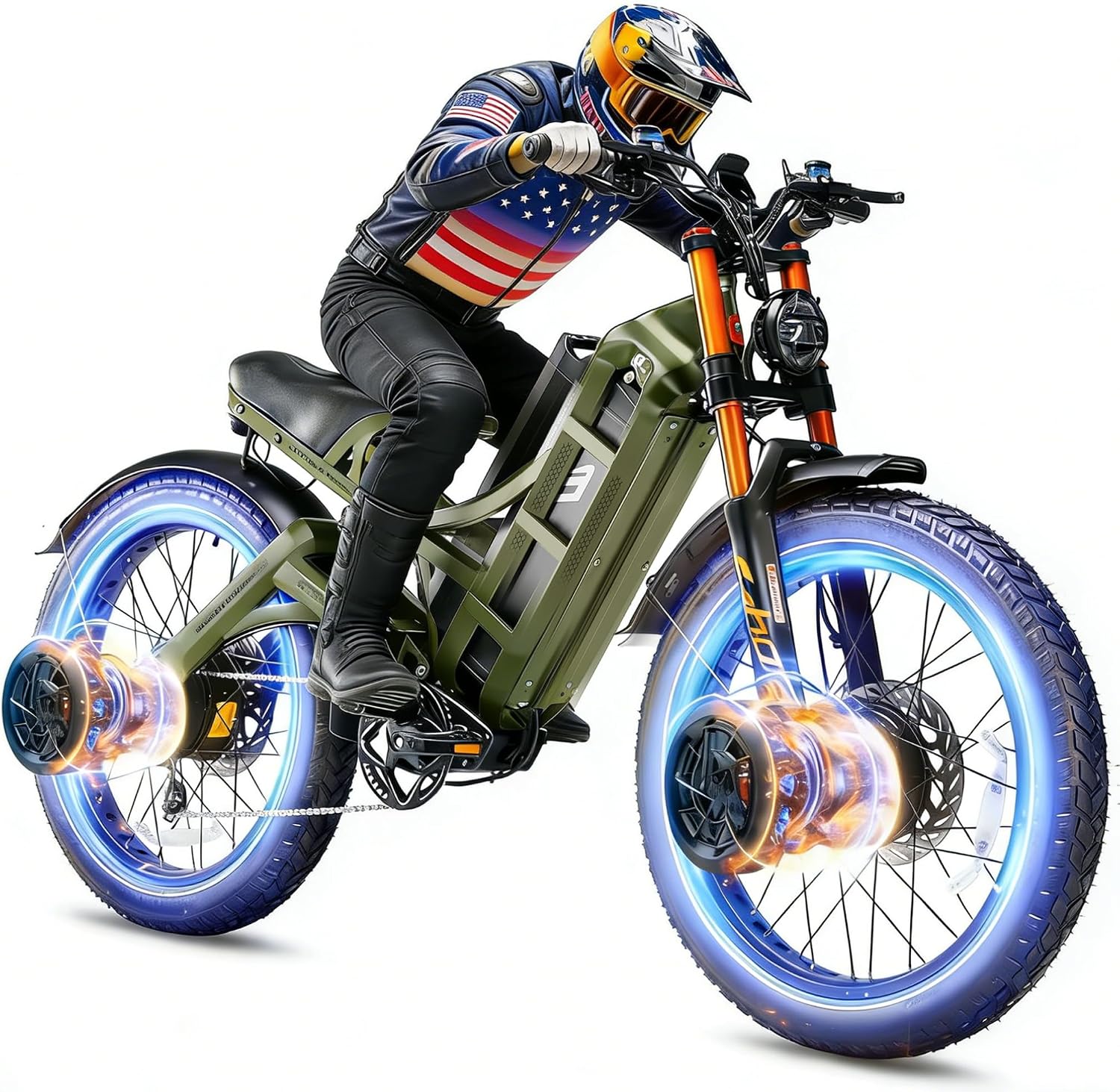 eAhora Romeo Pro 2 ebike-[2026 Latest] 46 MPH 4000W Dual Motor Ebike,52v 70Ah 200 Miles Long Range Electric Bike for Adults，26' Fat Tire Full Suspension Mountain Bike,Off-Road Fastest Electric Bike
