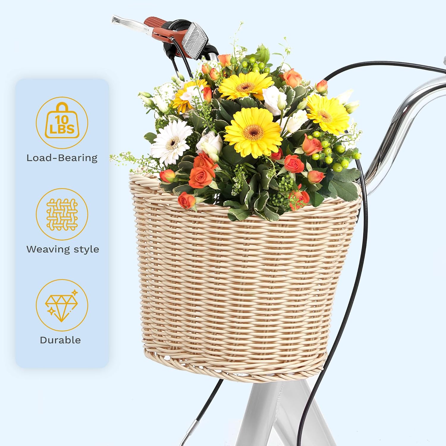 DWVO Beach Cruiser Bike for Women, 24 & 26 Inch Womens Bike with Adjustable Seat, 1&7-Speed Comfort Bicycle for Adults City Commuter with Built-in Lock & Wicker Basket, Multiple Color
