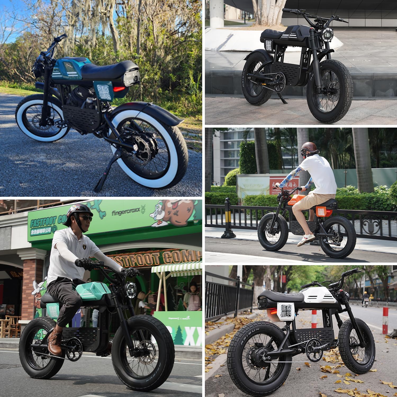 eAhora Dual Motor Electric Bike - Adults 4000W 44MPH Ebike 52V 30Ah Long Range Electric Dirt Bike, 20 * 4.5 Fat Tire Electric Mountain Bike Full Suspension Electric Motorcycle for Off Road
