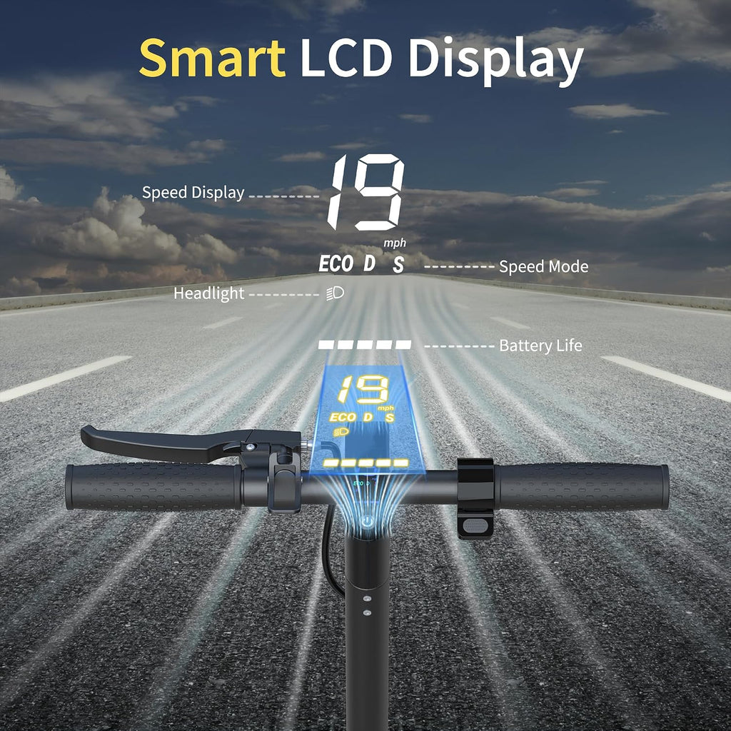 NAVIC Electric Scooter with Dual Suspension, 8.5'/10' Tires, 350W/500W Motor, 19/22 Mph, Max 22/25/27/49Miles Range, Foldable E Scooter for Adults with Braking, App Control