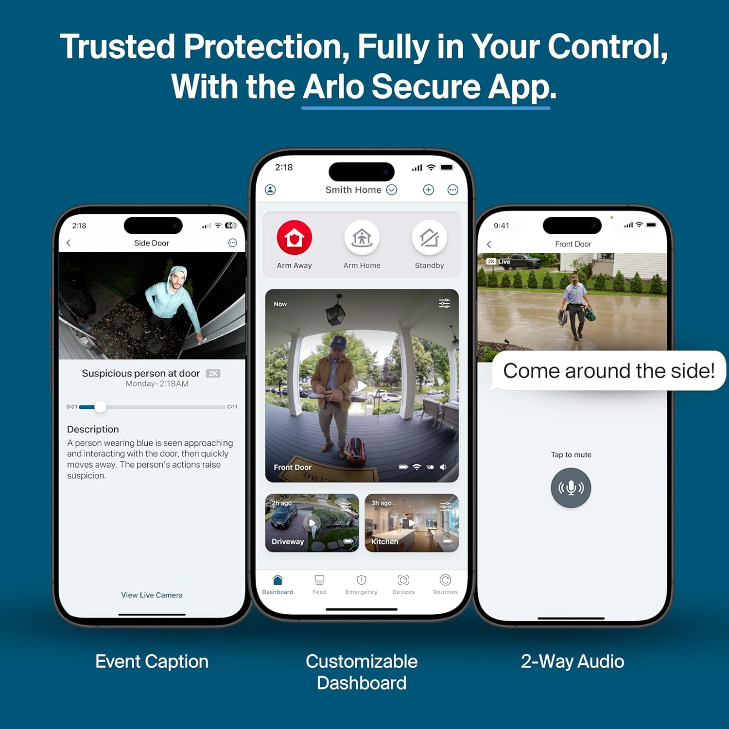 Arlo Pro Security Camera 2K HDR (6th Gen, 2025 Release) - Wireless Outdoor Camera, Rechargeable Removeable Battery, Event Captions, Emergency Response, 1-Month Trial of Secure Plan, 1 Cam, White