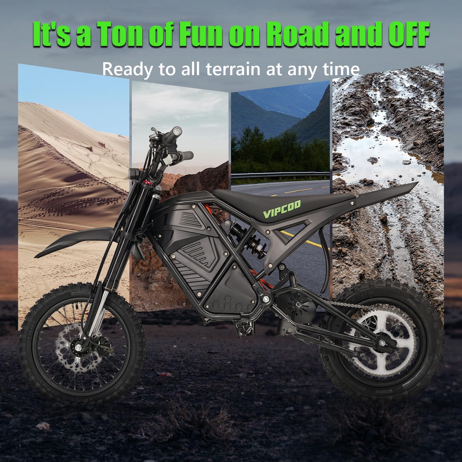 Electric Motorcycle For Teens & Adults,Electric Dirt Bike, Best Electric Mountain EBike,3500W Mid-Mounted Motor e Bikes 40MPH Top Speed,14'/12' Off Road Tires, 48V 23AH,Hydraulic Brakes | Fit Age 13+
