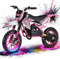 50cc Kids Dirt Bike 2-Stroke, Gas Power Motorcycle Off Road Motocross Gas Dirt Bike with Front Rear Disc Brakes for Beginner Motocross Bikes for Kids 8-12 (Max 30KM/H 150KG Load) Pink