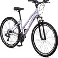 Schwinn Network 3.5 Hybrid Bike, Mens and Womens Bike, 21-Speed Hybrid Bicycle, Aluminum Frame, Suspension Seat, Alloy Linear Pull Brakes, Adult Bicycle