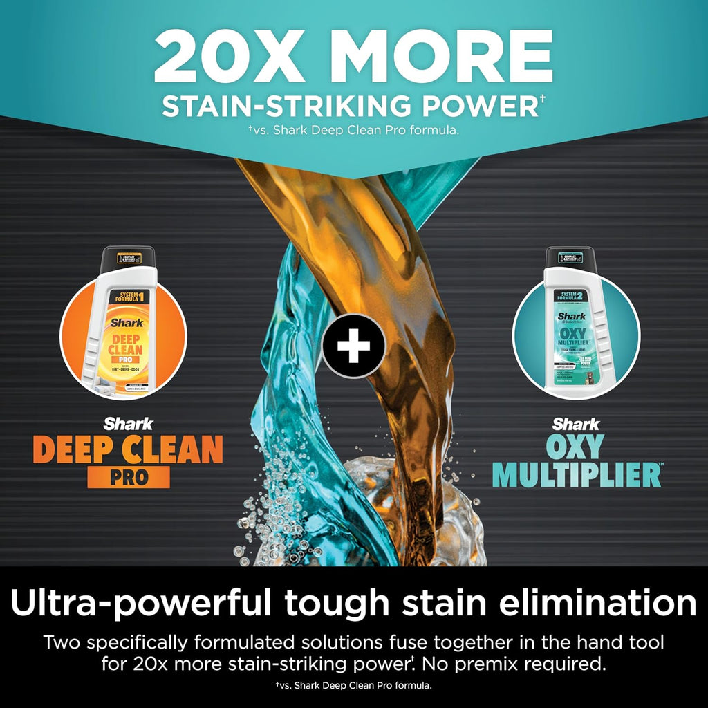 Shark StainStriker Portable Carpet, Upholstery & Area Rug Cleaner with Pet Mess Extractor, Stain & Odor Remover, Perfect for Car Interiors, White, PX201