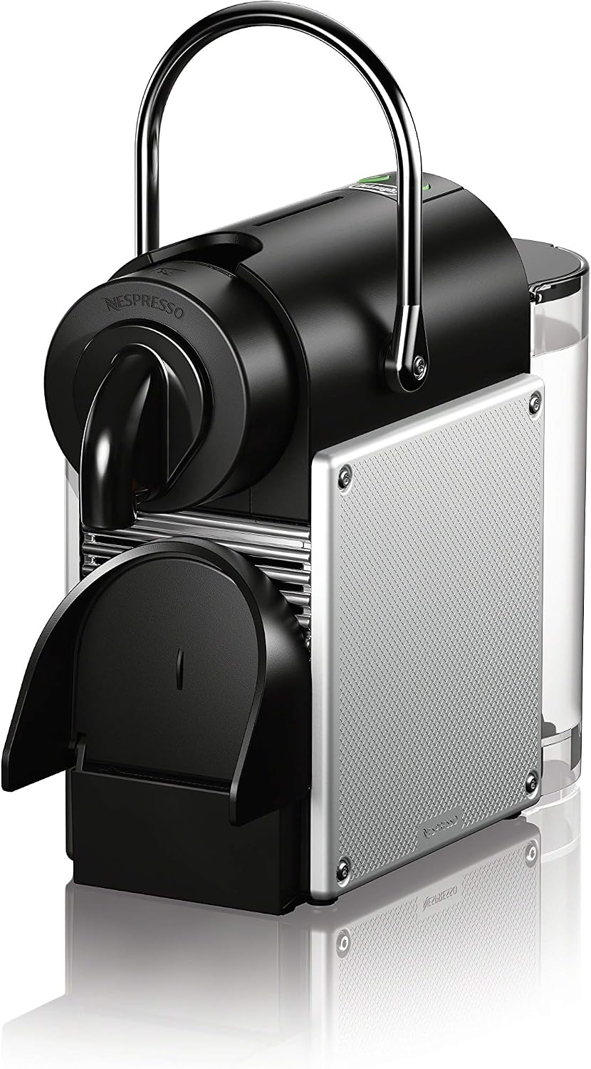 Nespresso Pixie Coffee and Espresso Machine by De'Longhi with Milk Frother, Aluminum, 34 ounces