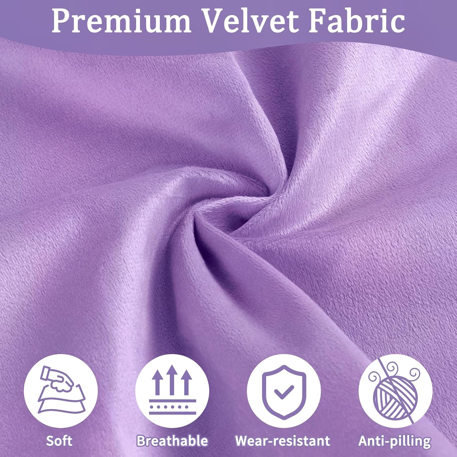 BECHAEO 5PCS Velvet Glider Rocker Replacement Cushions with Ottoman Cover Soft Thicken Rocking Chair Cushion Set for Indoor Nursery Glider Rocking Chair, Lavender