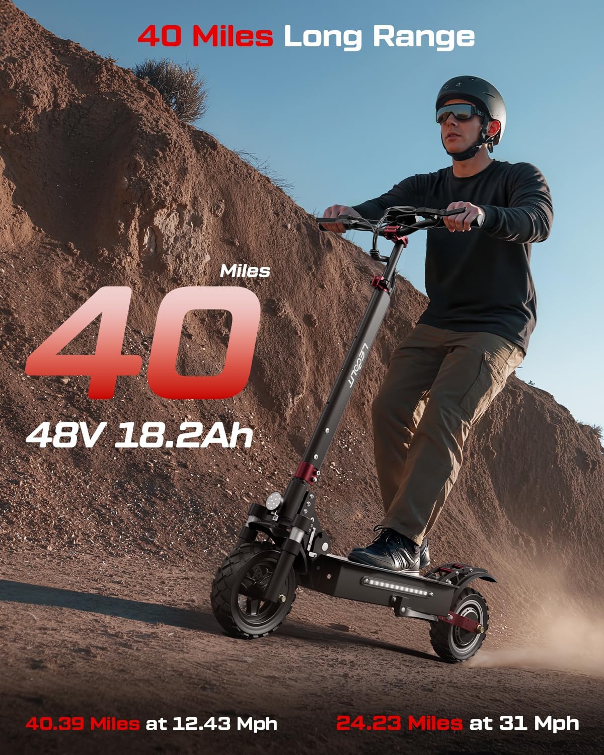 T88 Electric Scooter for Adults, 1500W Motor Max 31 MPH & 40 Miles Range, 10' Off-Road Pneumatic Tires, Dual Suspension & Disc Brakes, NFC & Password Unlock, Heavy Duty Foldable Scooter