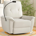 Power Swivel Rocker Recliner Chair for Nursery, Upholstered Glider Rocking Chair with Phone Holder,USB Ports, Small Recliners for Small Spaces Living Room, Bedroom